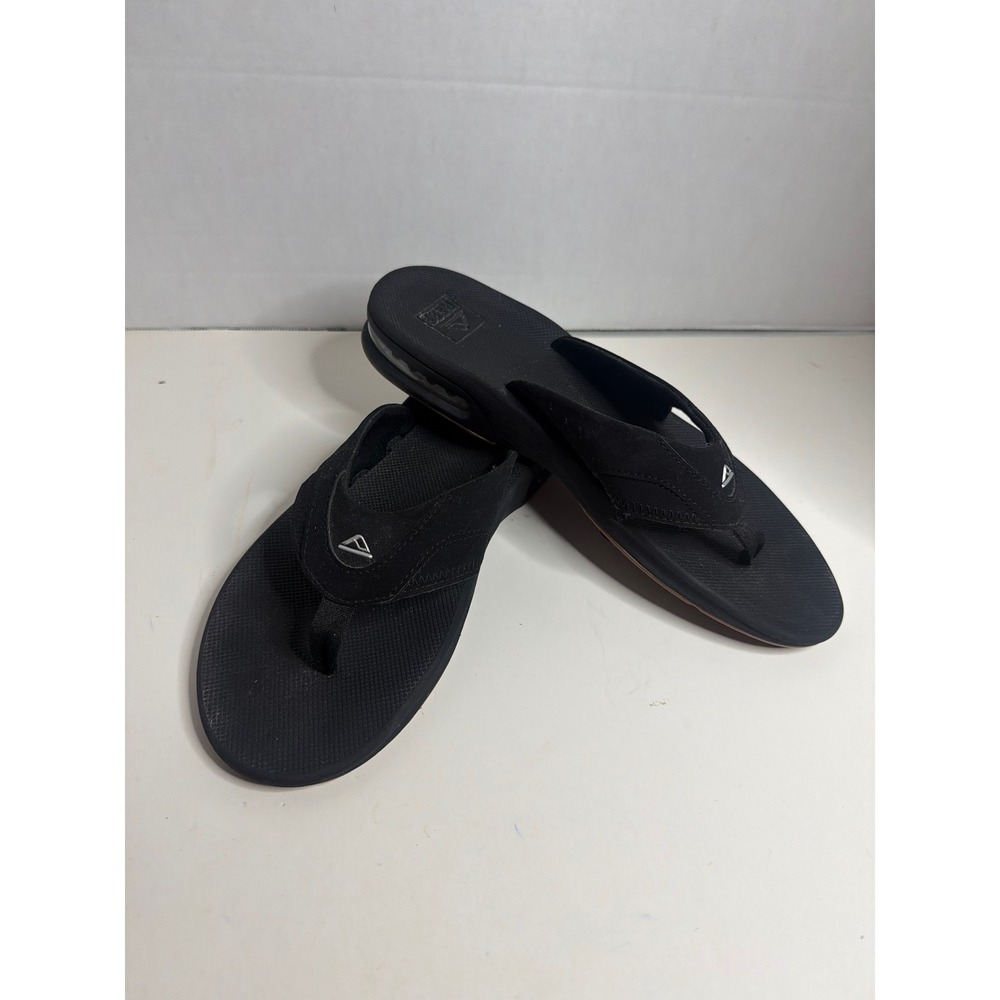 Reef Fanning Mens Black Flip Flops Sandals with Bottle Opener Size 12